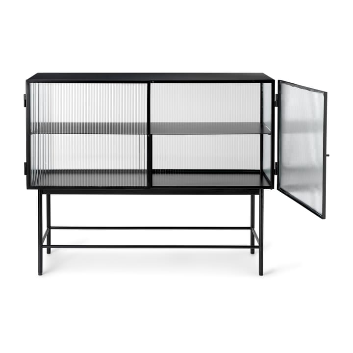 Haze sideboard - Black-welliges Glas - ferm LIVING