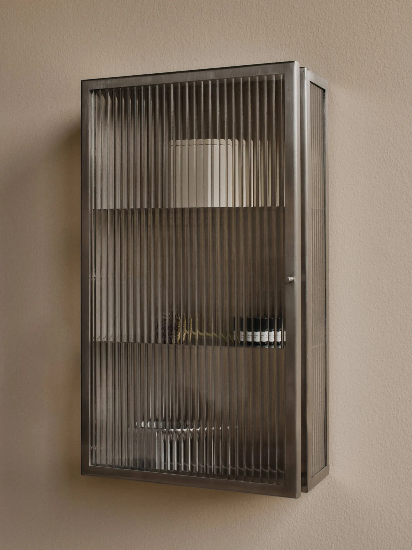 Haze Wandschrank, Reeded glass - stainless steel Ferm Living