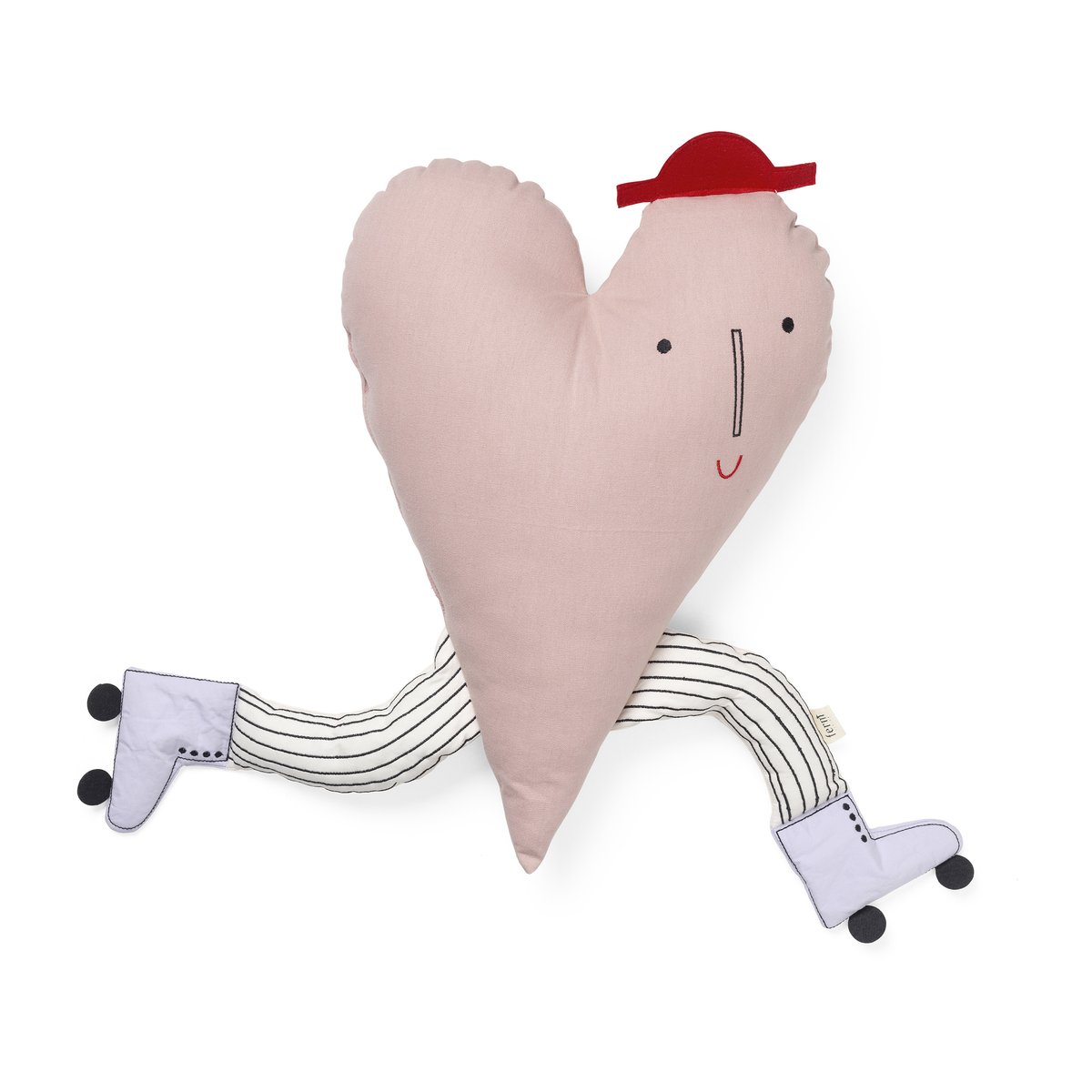 Ferm Living Heart Kissen Dusty Rose | Skandinavisches Design | Kinderzimmerdekoration | Rosa