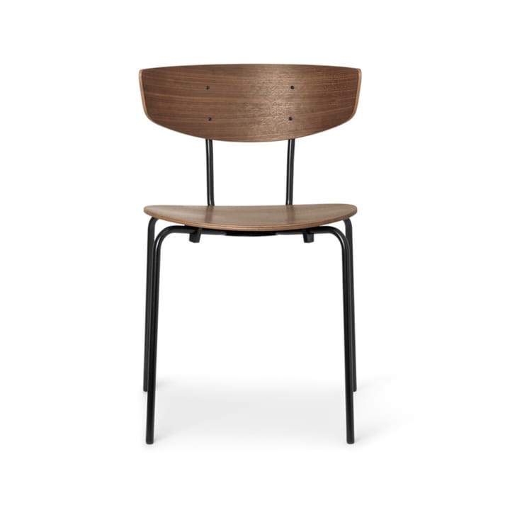 Herman Stuhl - Walnut, Gestell aus schwarzem Stahl - Ferm LIVING