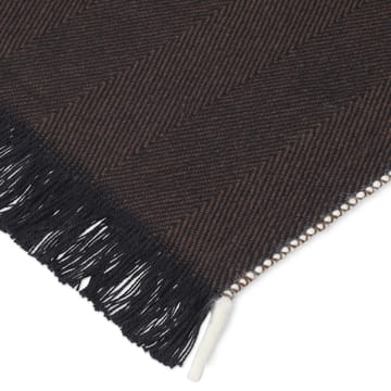 Herringbone Wolldecke 120 x 80cm - Dark coffee - Ferm Living