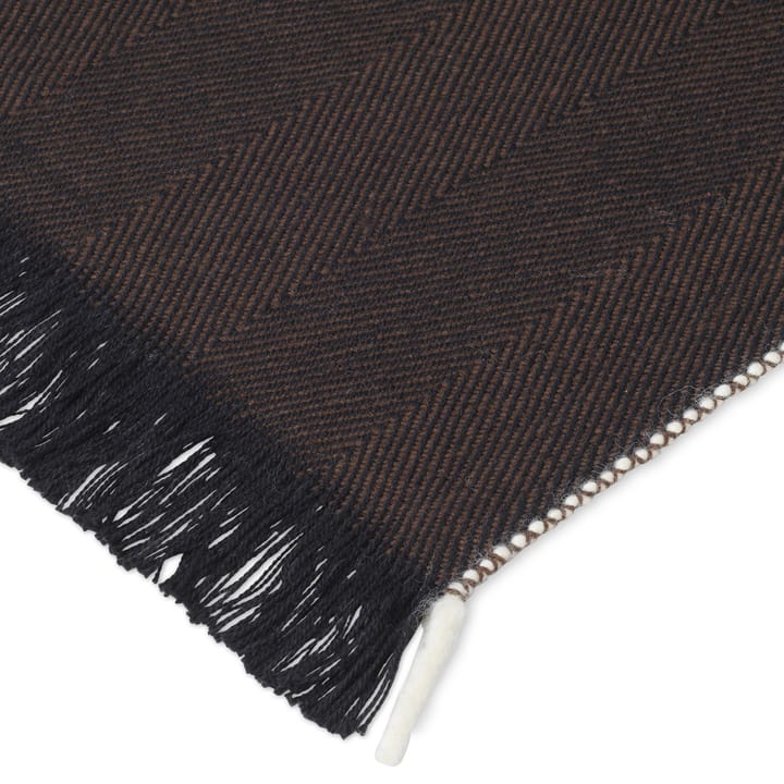 Herringbone Wolldecke 120 x 80cm, Dark coffee Ferm Living