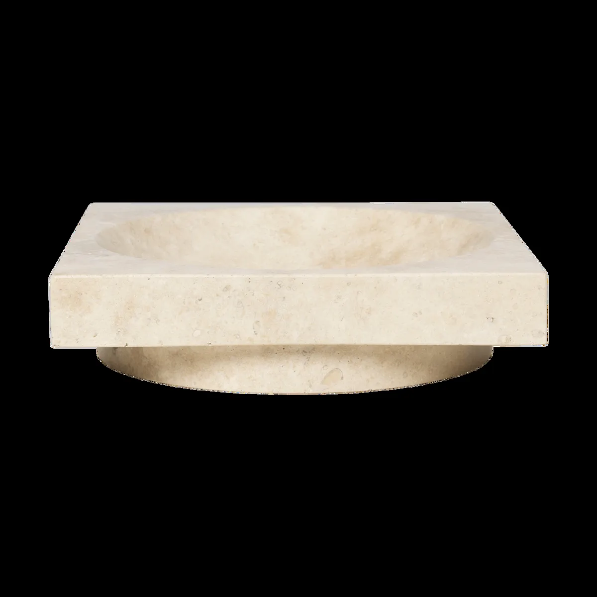 Ferm Living Hew Dekorationsschale niedrig Travertine