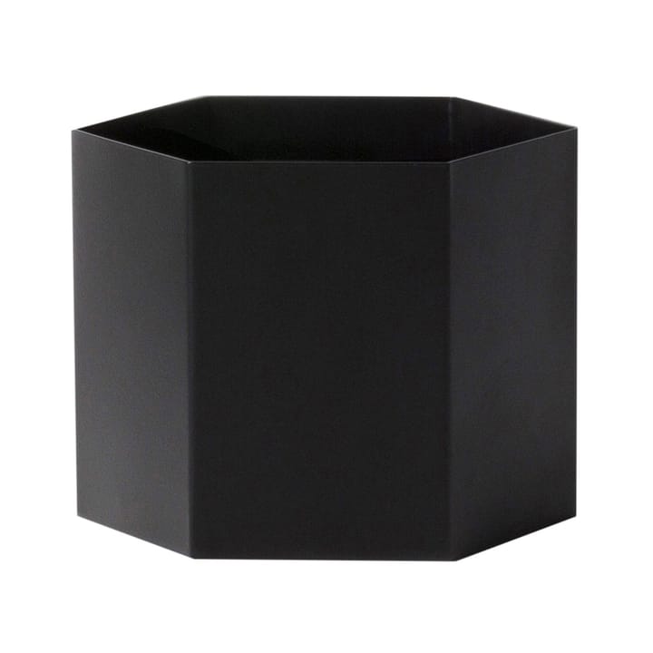 Hexagon Blumentopf schwarz, Xlarge Ferm Living