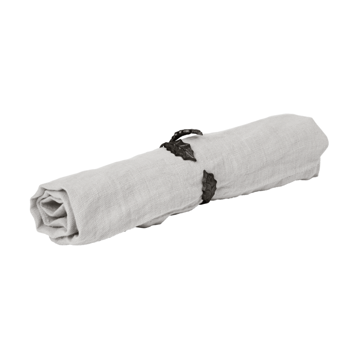 Holly leaf Serviettenring Ø5,3 cm 4er-Pack, Black Brass Ferm Living
