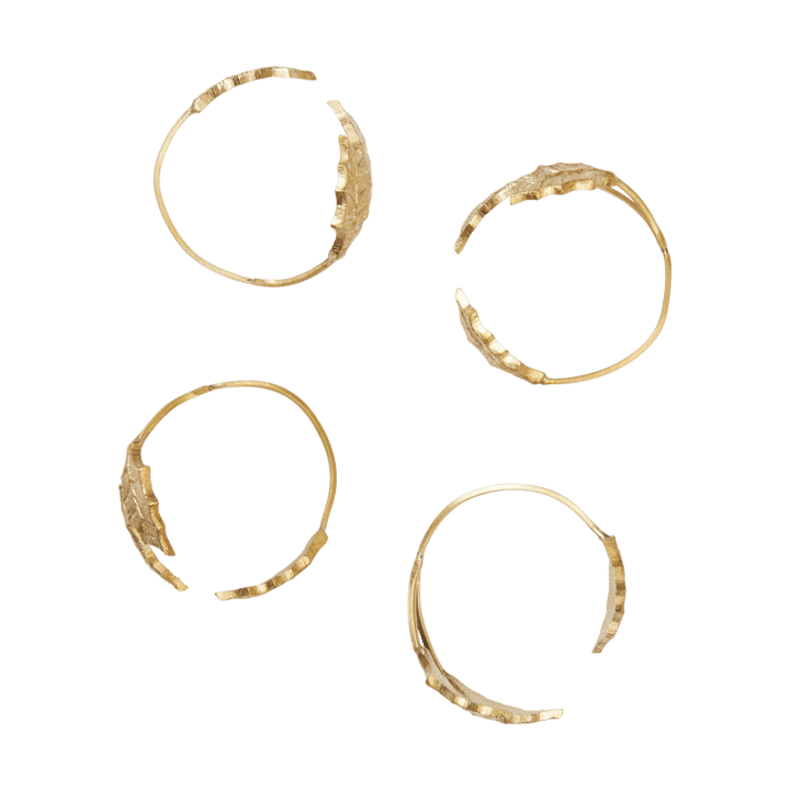 Holly leaf Serviettenring Ø5,3 cm 4er-Pack - Brass - Ferm Living