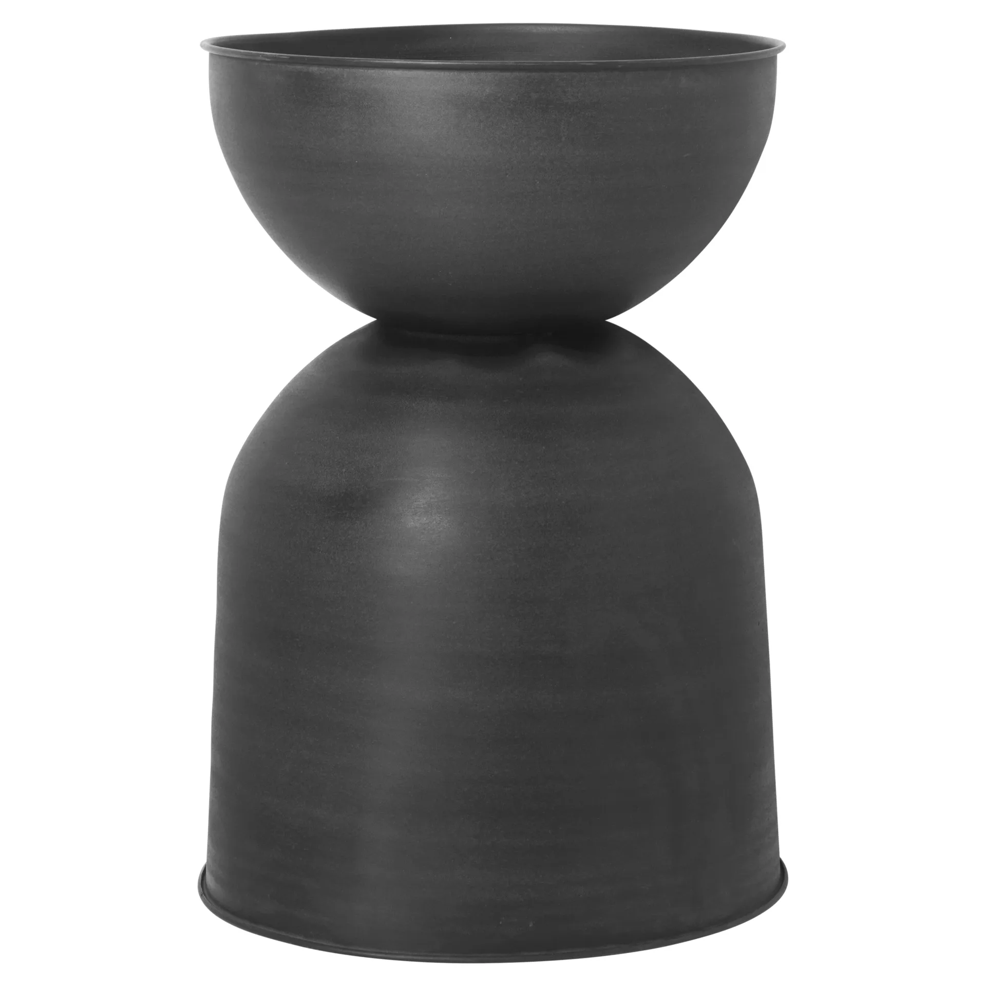 Hourglass Blumentopf groß Ø50 cm, Schwarz-dunkelgrau Ferm Living