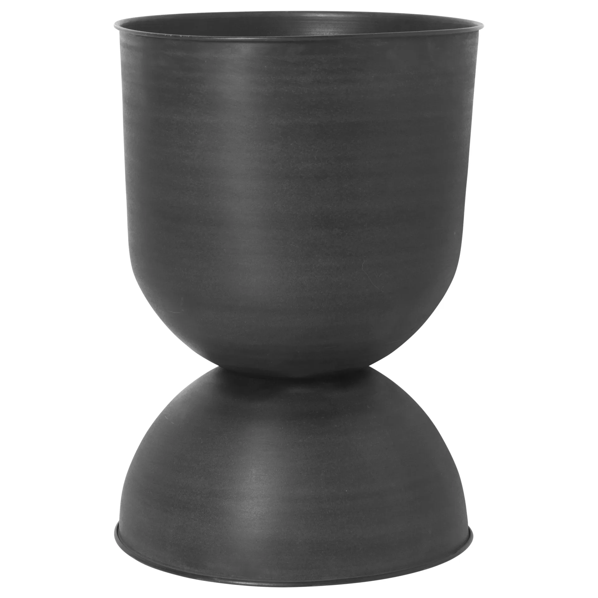 Hourglass Blumentopf groß Ø50 cm, Schwarz-dunkelgrau Ferm Living