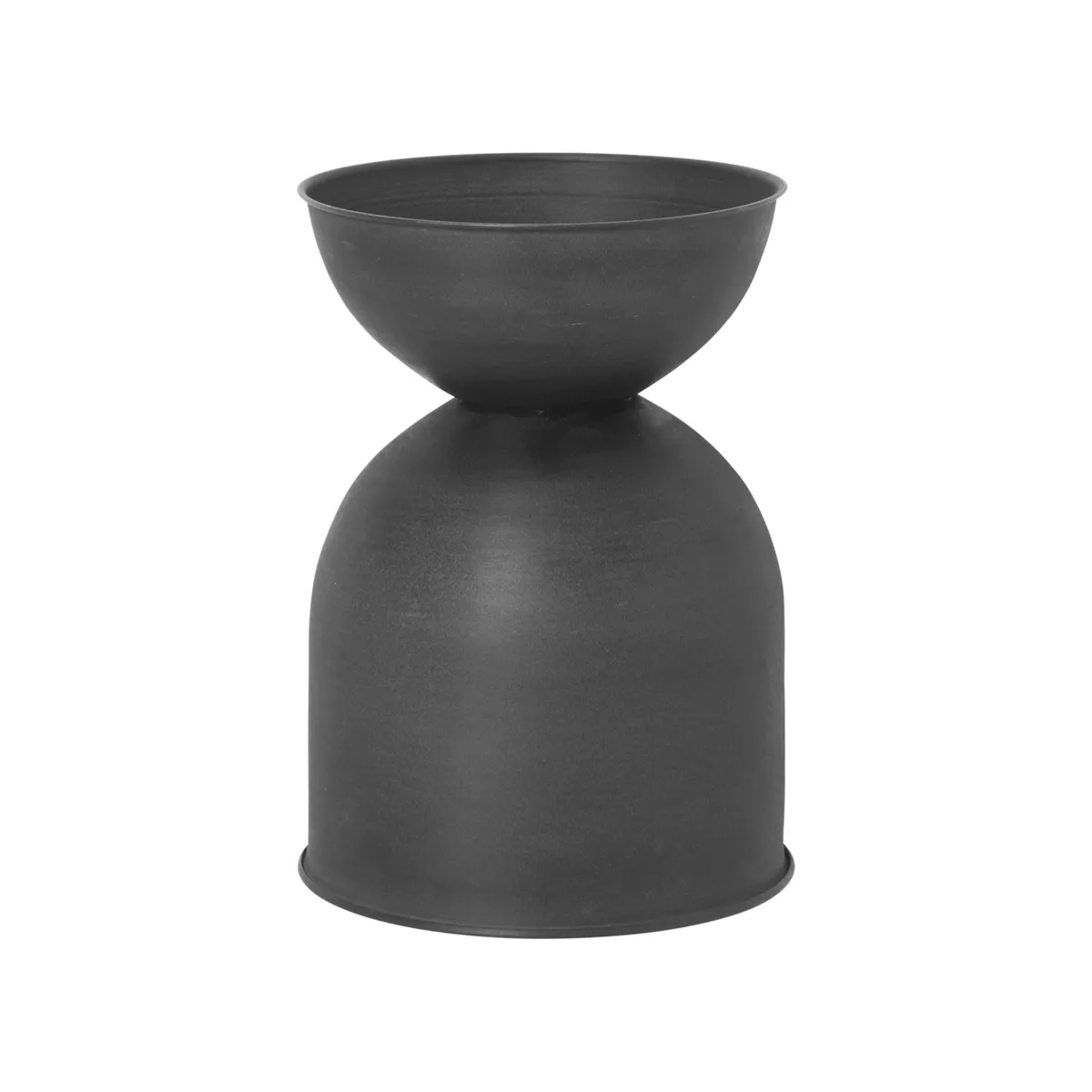 Ferm Living Hourglass Blumentopf klein Ø31 cm Schwarz-dunkelgrau