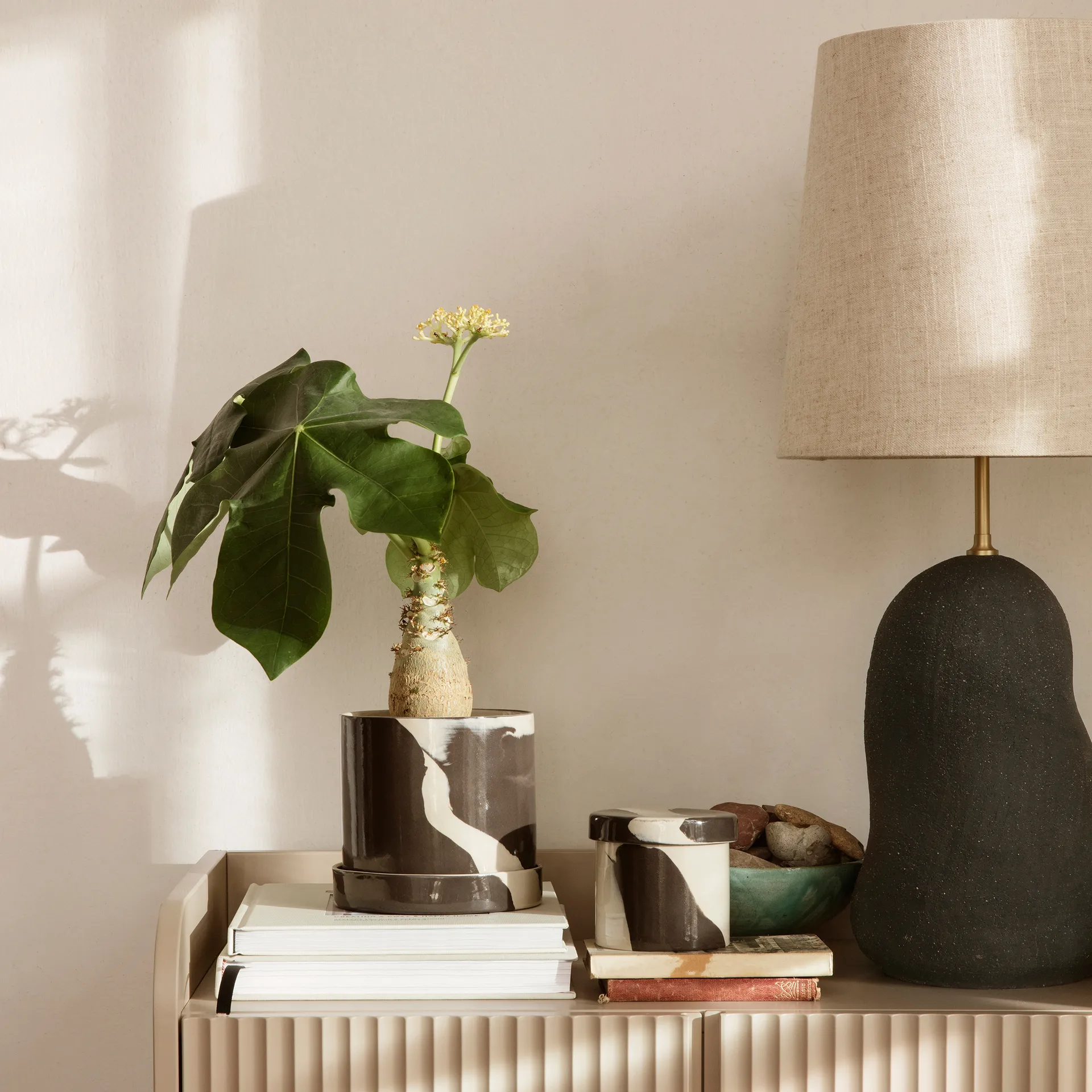 Inlay Verwahrungsdose Ø14,5cm, Sand-brown Ferm Living