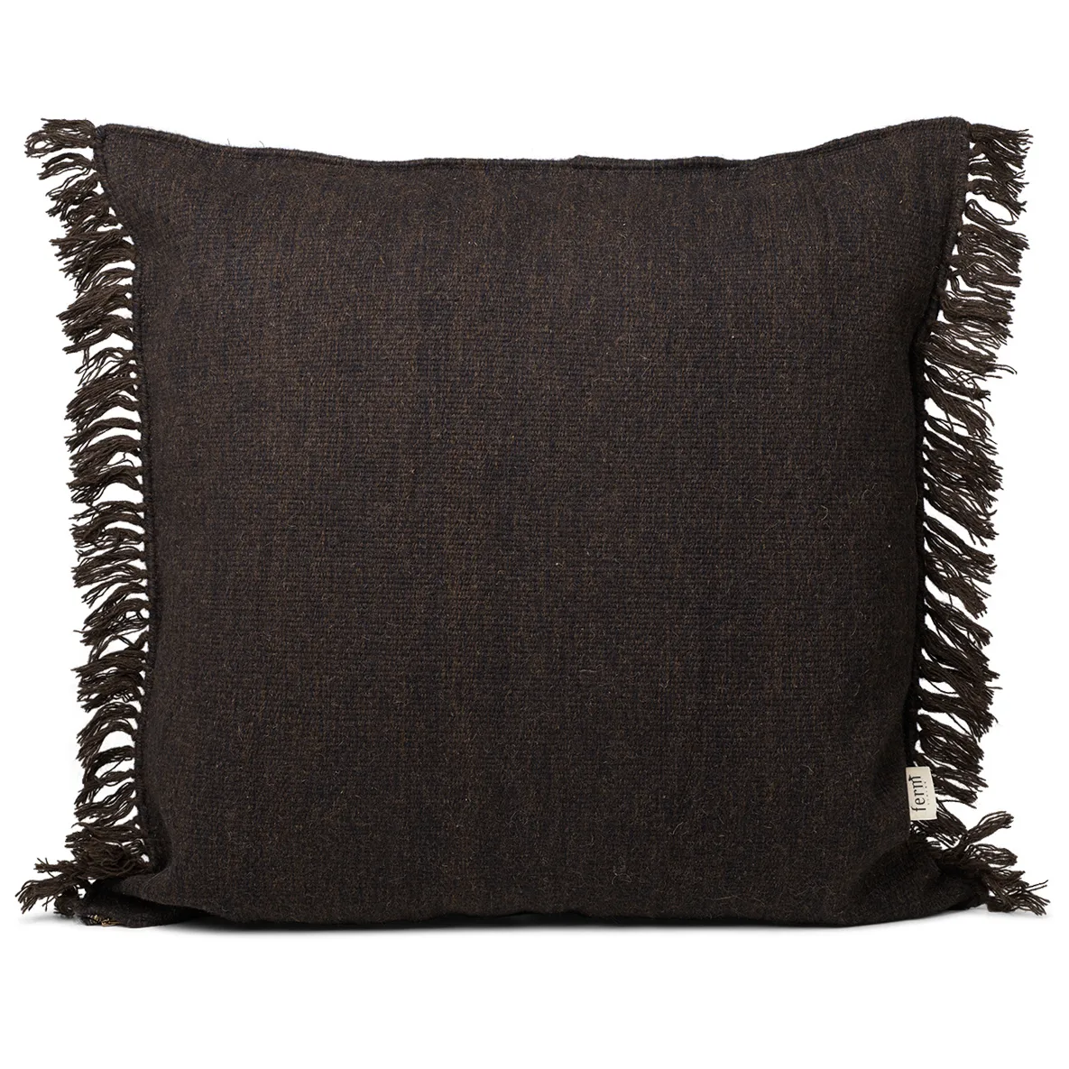 Kelim Kissen mit Franzen L 80 x 80cm, Dark melange Ferm Living
