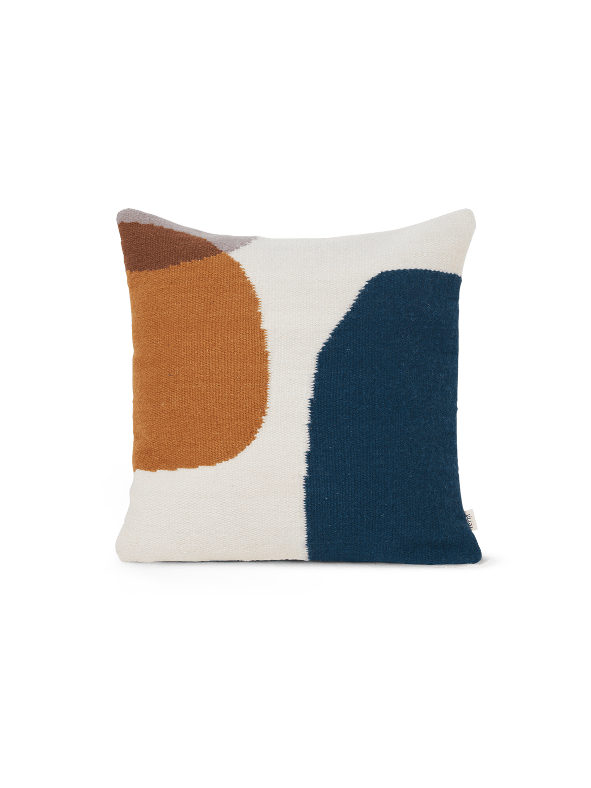 Ferm Living Kelim Kissenbezug 50x50 cm Knochenweiß | Skandinavisches Design | Bezüge für Zierkissen | Schwarz