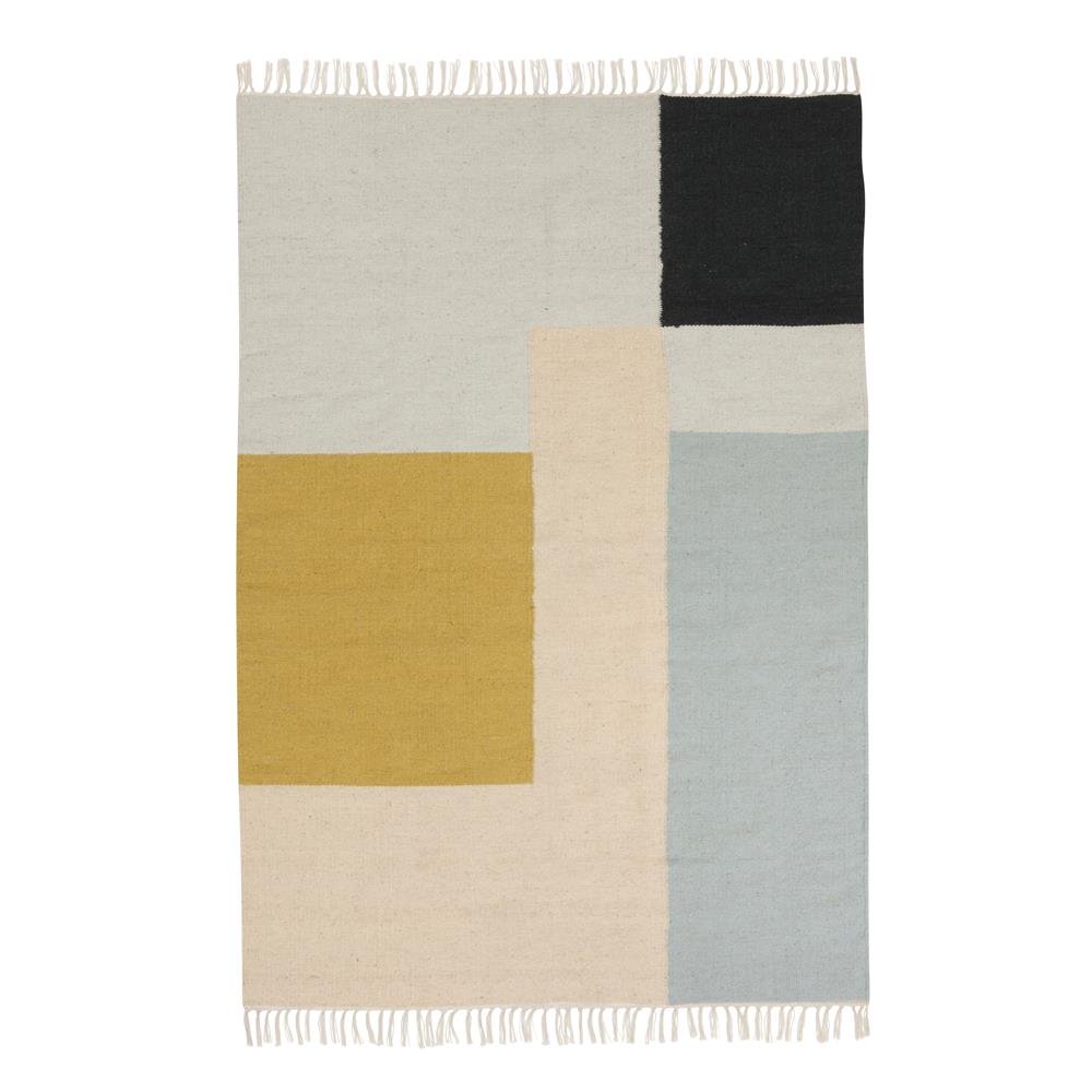 Ferm Living Kelim Teppich groß Squares