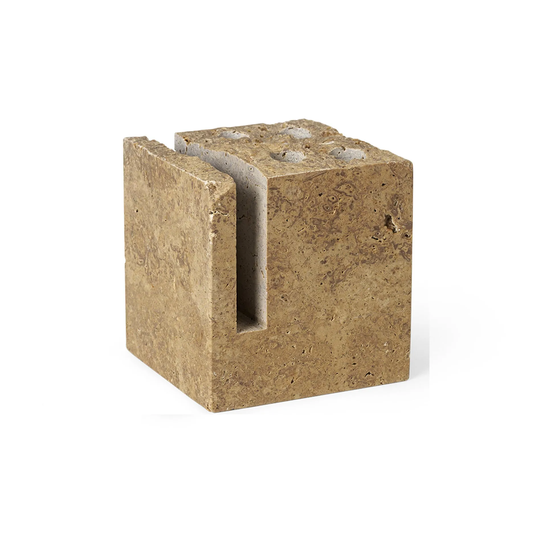 Klint Stifthalter 9 x 9cm, Beige travertin Ferm Living