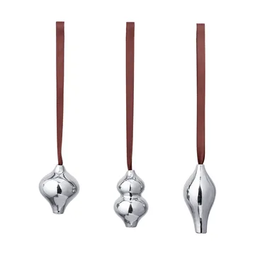 Komo Dekorationsanhänger, 3-teilig - Silber - Ferm Living