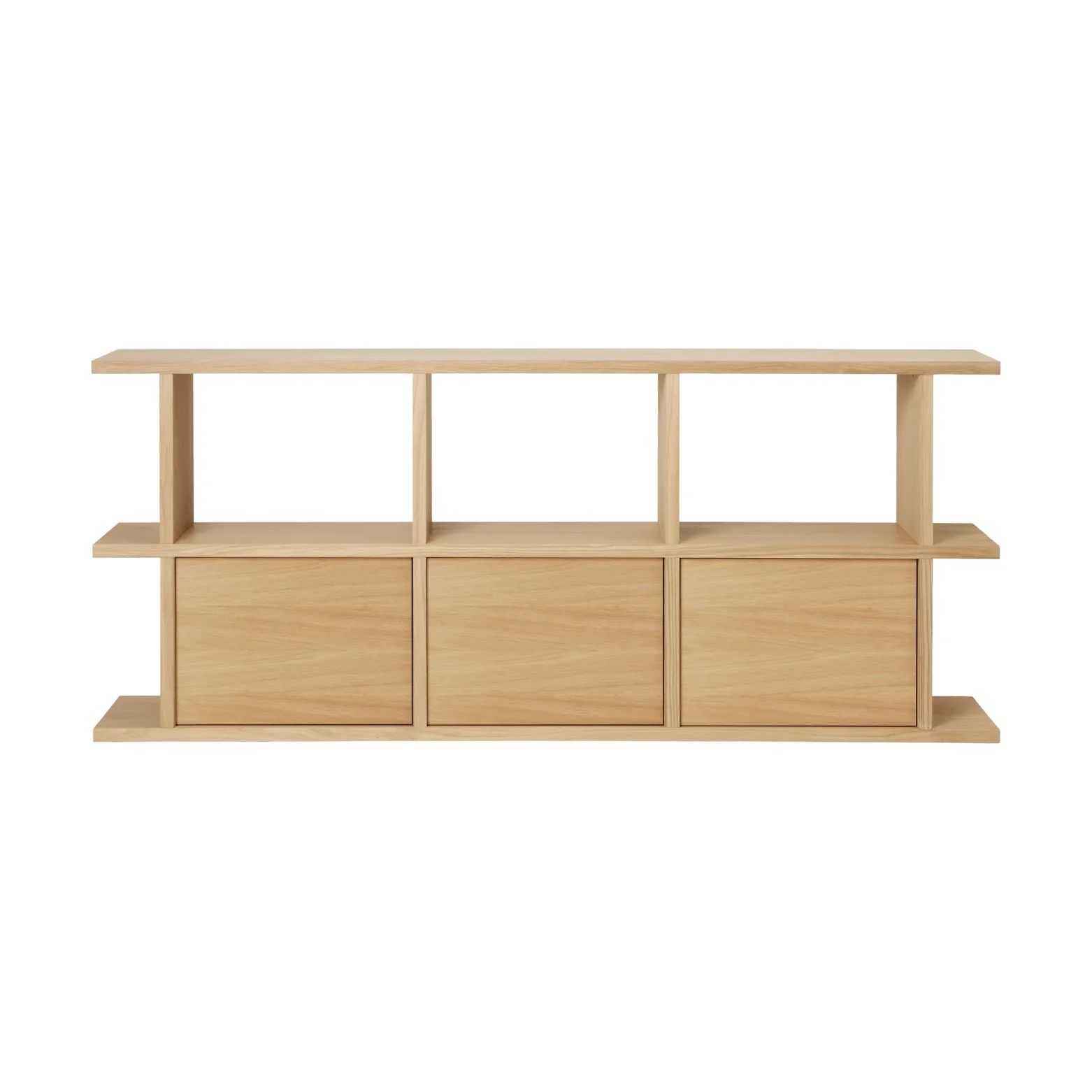 Kona Bücherregal 3x2, Natürliche Eiche, inkl. 3 Schrankeinsätze Ferm Living
