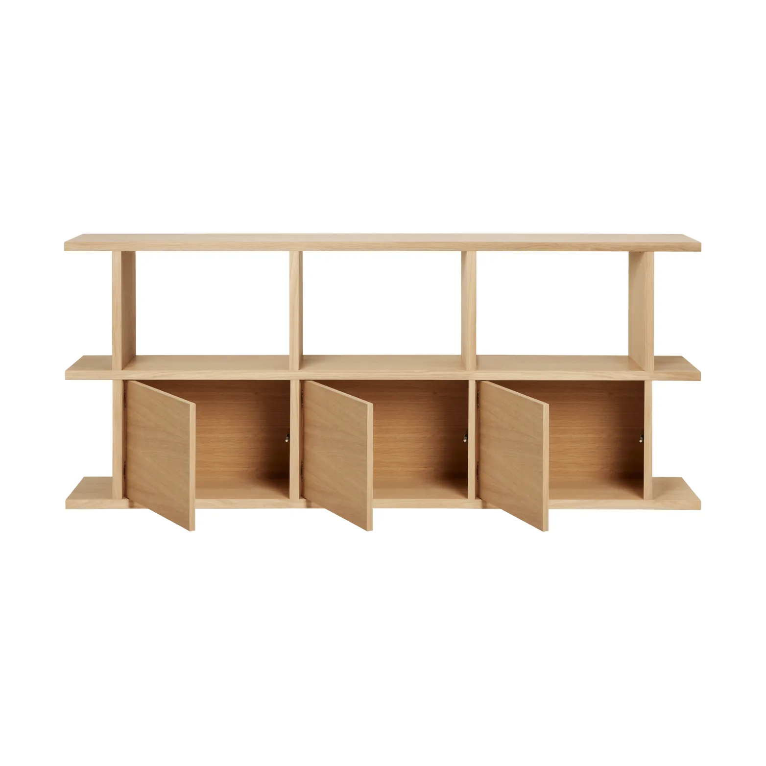 Kona Bücherregal 3x2, Natürliche Eiche, inkl. 3 Schrankeinsätze Ferm Living