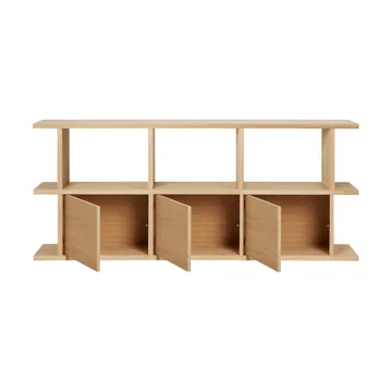 Kona Bücherregal 3x2 - Natürliche Eiche, inkl. 3 Schrankeinsätze - Ferm Living