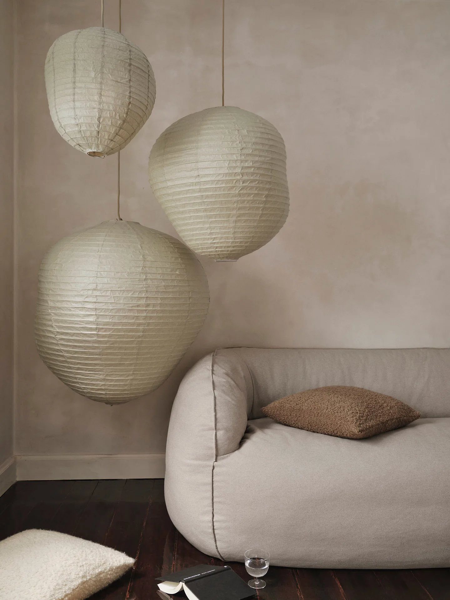 Kurbis Lampenschirm, 60 cm, Dark sage Ferm Living