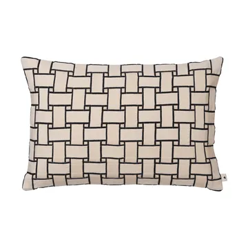 Lattice Kissenbezug - Off-white-black, 40x60 cm - Ferm Living