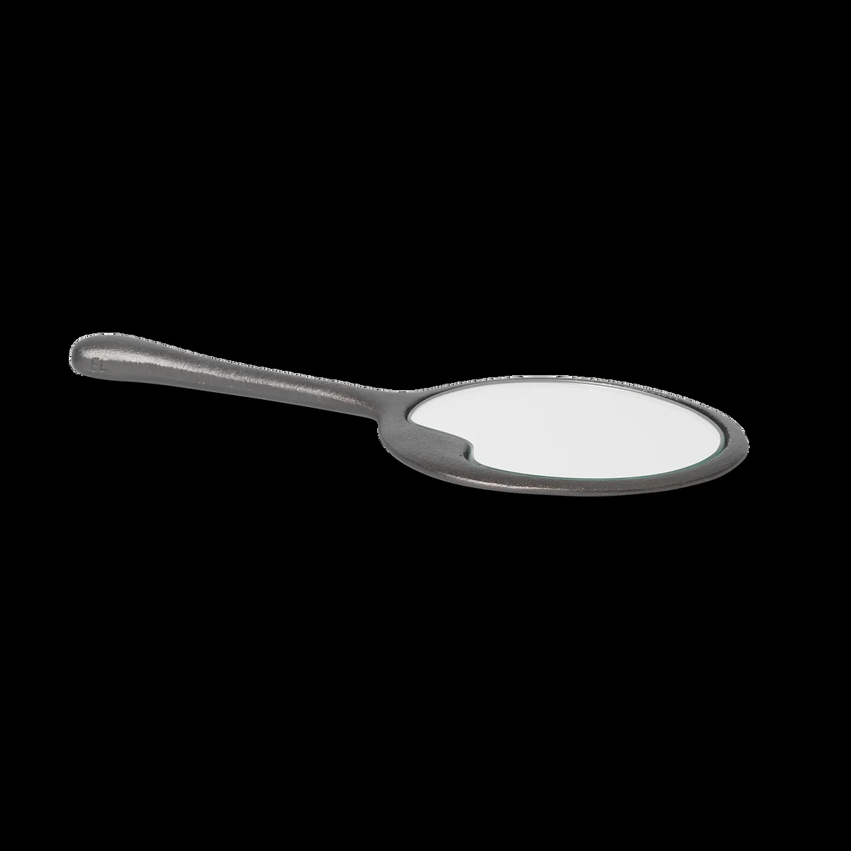 Ferm Living Lava Handspiegel Blackened Aluminium