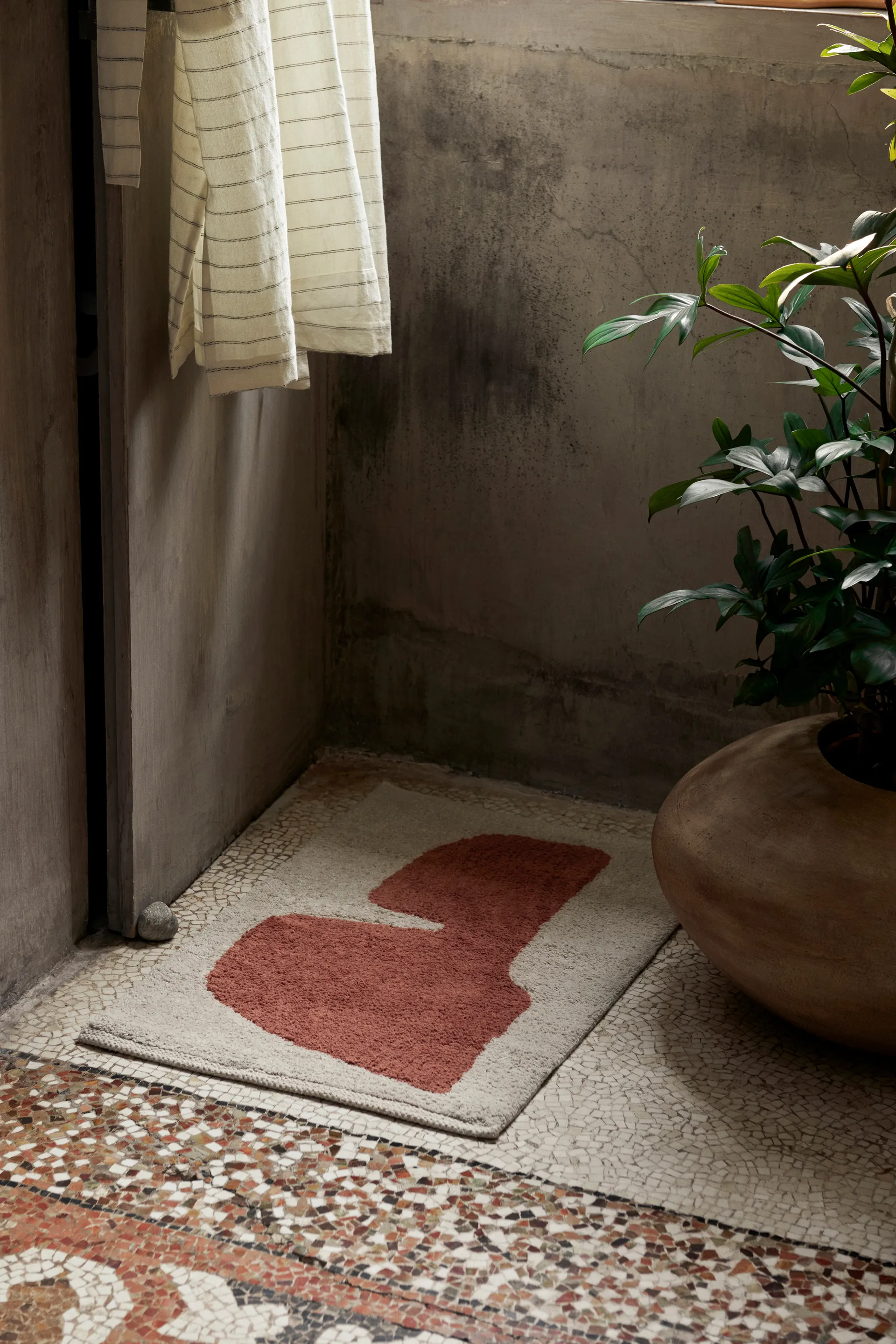 Lay Badezimmerteppich 50 x 70cm, Parchment-rust Ferm Living