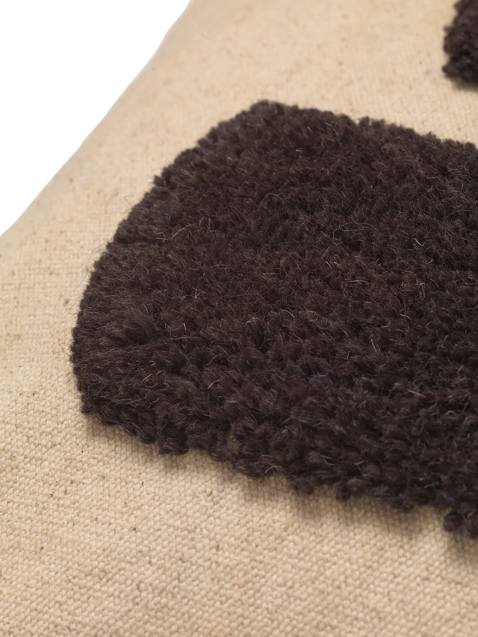 Lay Kissen 50 x 50cm, Sand / Dark Brown Ferm Living