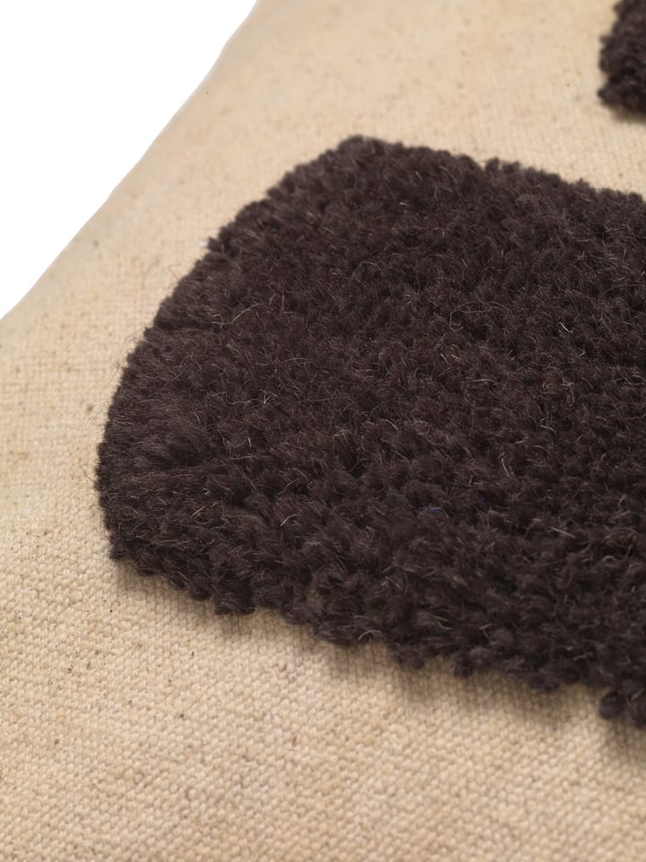 Lay Kissen 50 x 50cm - Sand / Dark Brown - ferm LIVING