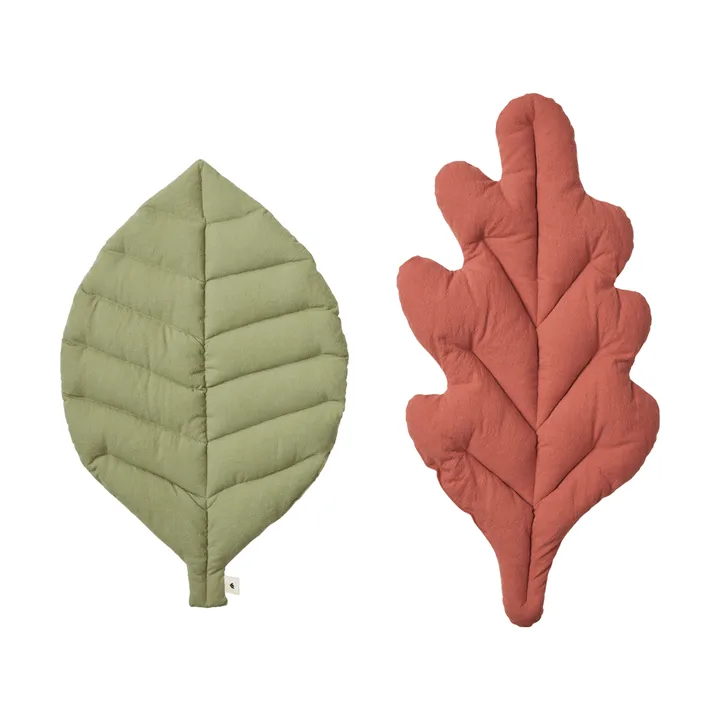 Leaf Kissen 2-teilig - Teegrün-gebrannter Ton - Ferm Living