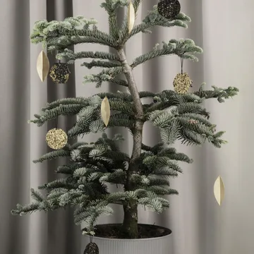 Leaf Weihnachtsbaumschmuck - Brass, 4er Pack - Ferm Living