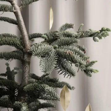 Leaf Weihnachtsbaumschmuck - Brass, 4er Pack - Ferm Living