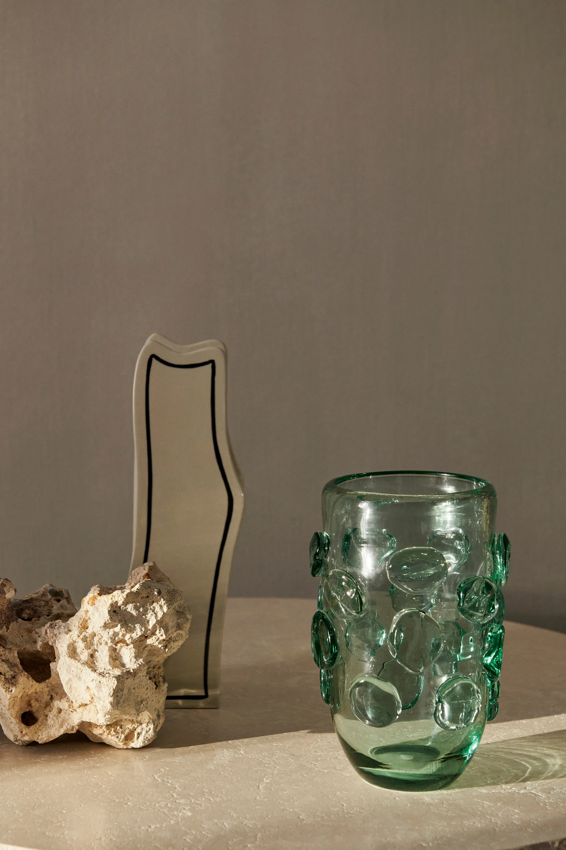 Lump Vase Ø17 x 25cm, Recycled clear Ferm Living