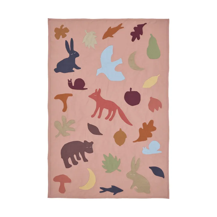 Lunden Decke - Rose-multi, 80x110 cm - Ferm Living