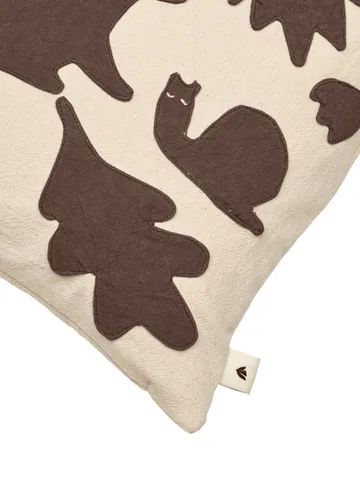 Lunden Kissen - Off-white-dark chocolate, 30x30 cm - Ferm Living