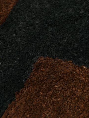 Mara handgeknüpfter Teppich 120 x 180cm - Black-chocolate - ferm LIVING