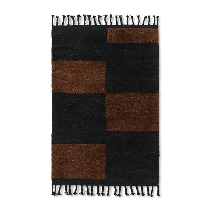 Mara handgeknüpfter Teppich 80 x 120cm, Black-chocolate Ferm Living
