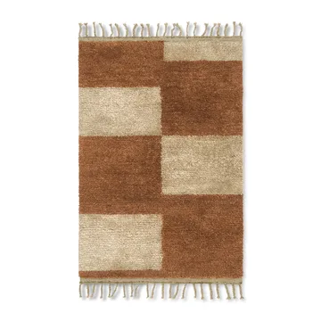 Mara handgeknüpfter Teppich 80 x 120cm - Dark Brick-off-white - Ferm Living