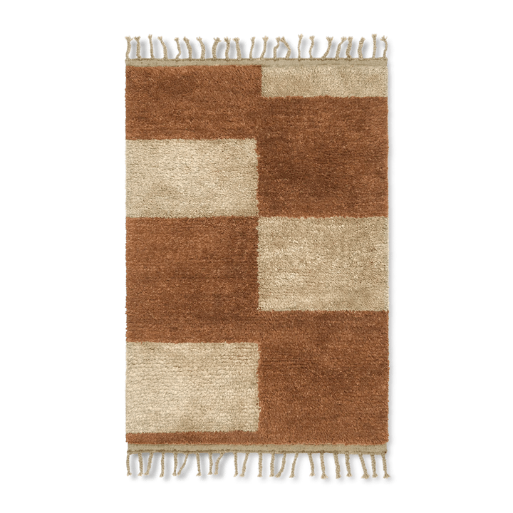 Mara handgeknüpfter Teppich 80 x 120cm, Dark Brick-off-white Ferm Living