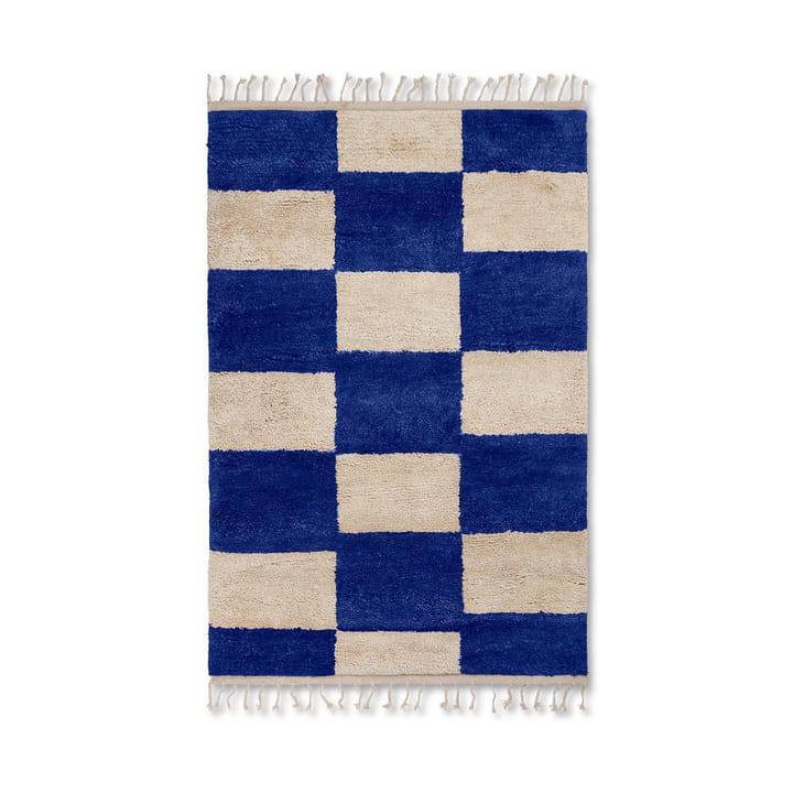 Mara Teppich - Bright blue/offwhite, l, 120 x 180cm - ferm LIVING