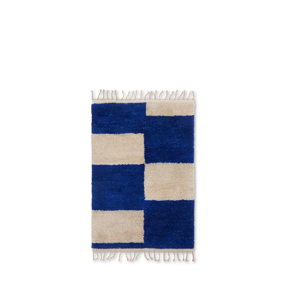 Mara Teppich, Bright blue/offwhite, s, 80 x 120cm Ferm Living