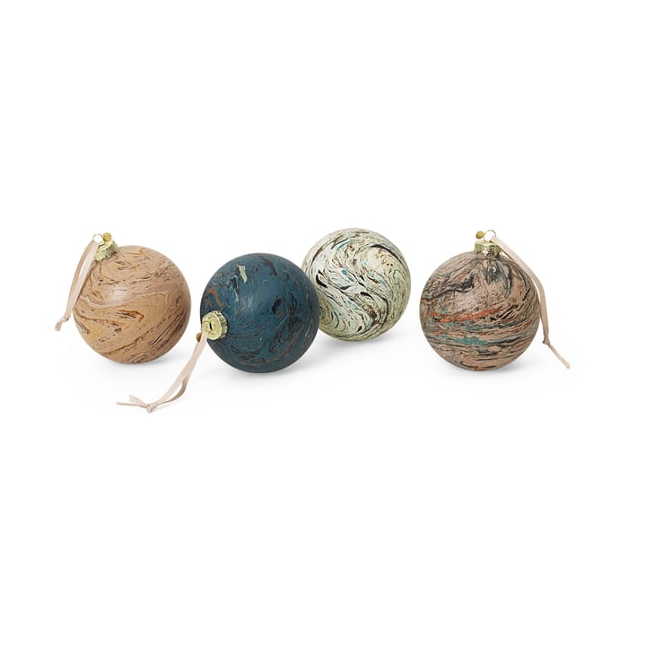 Marble Dekokugel mixed 4er Pack, Large Ferm Living