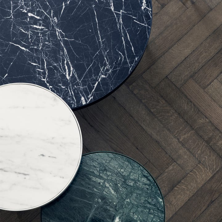 Marble Table Beistelltisch - Marmor braun, large, braunes Gestell - ferm LIVING