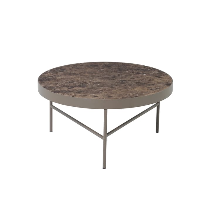 Marble Table Beistelltisch - Marmor braun, large, braunes Gestell - Ferm LIVING