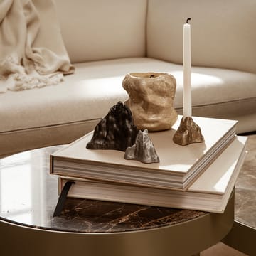 Marble Table Beistelltisch - Marmor braun, large, braunes Gestell - ferm LIVING