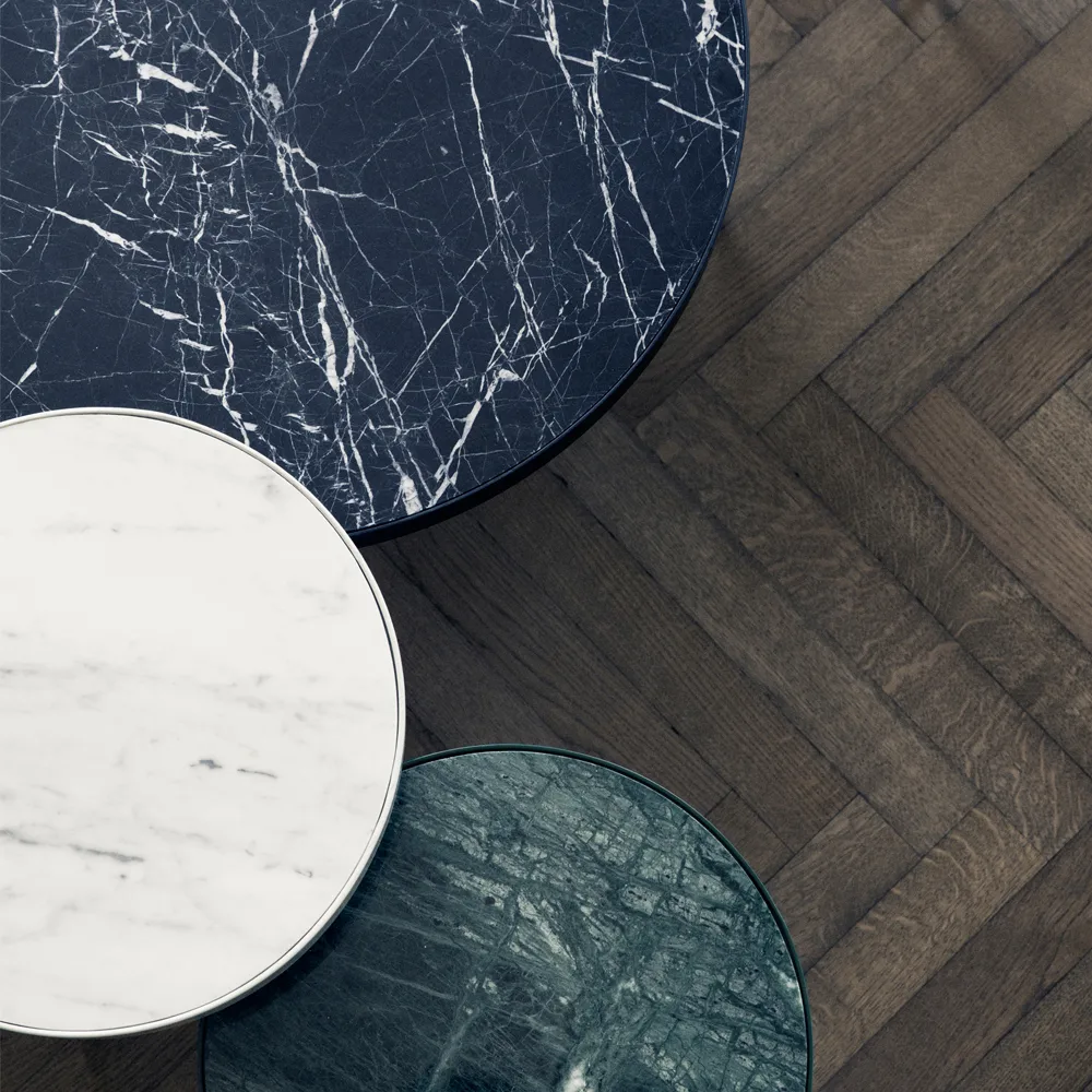 Marble Table Couchtisch, Marmor braun, large, braunes Gestell Ferm Living