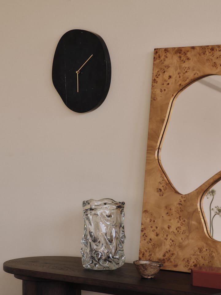 Melt Wanduhr 28 x 33cm, Black marble Ferm Living