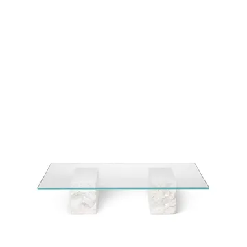 Mineral Couchtisch - Glas, Sockel aus Marmor - Ferm Living