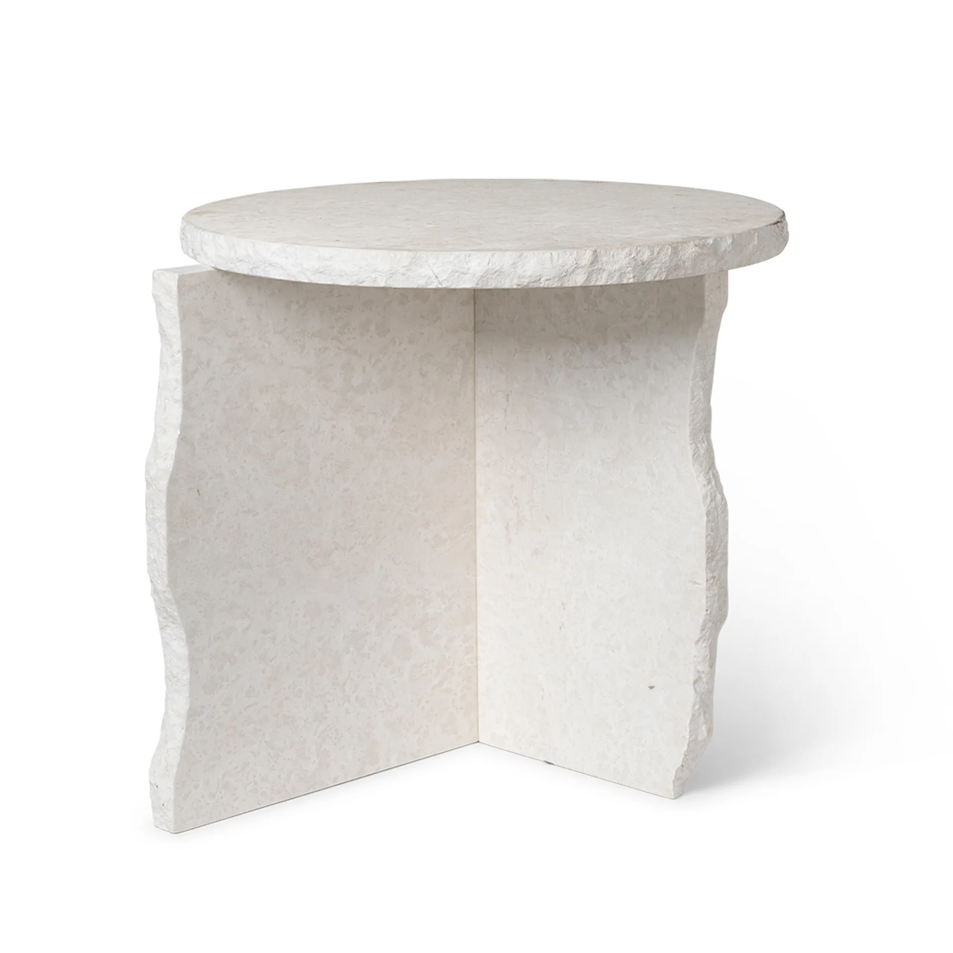 Mineral Sculptural Tisch Ø52cm, Bianco Curia Ferm Living