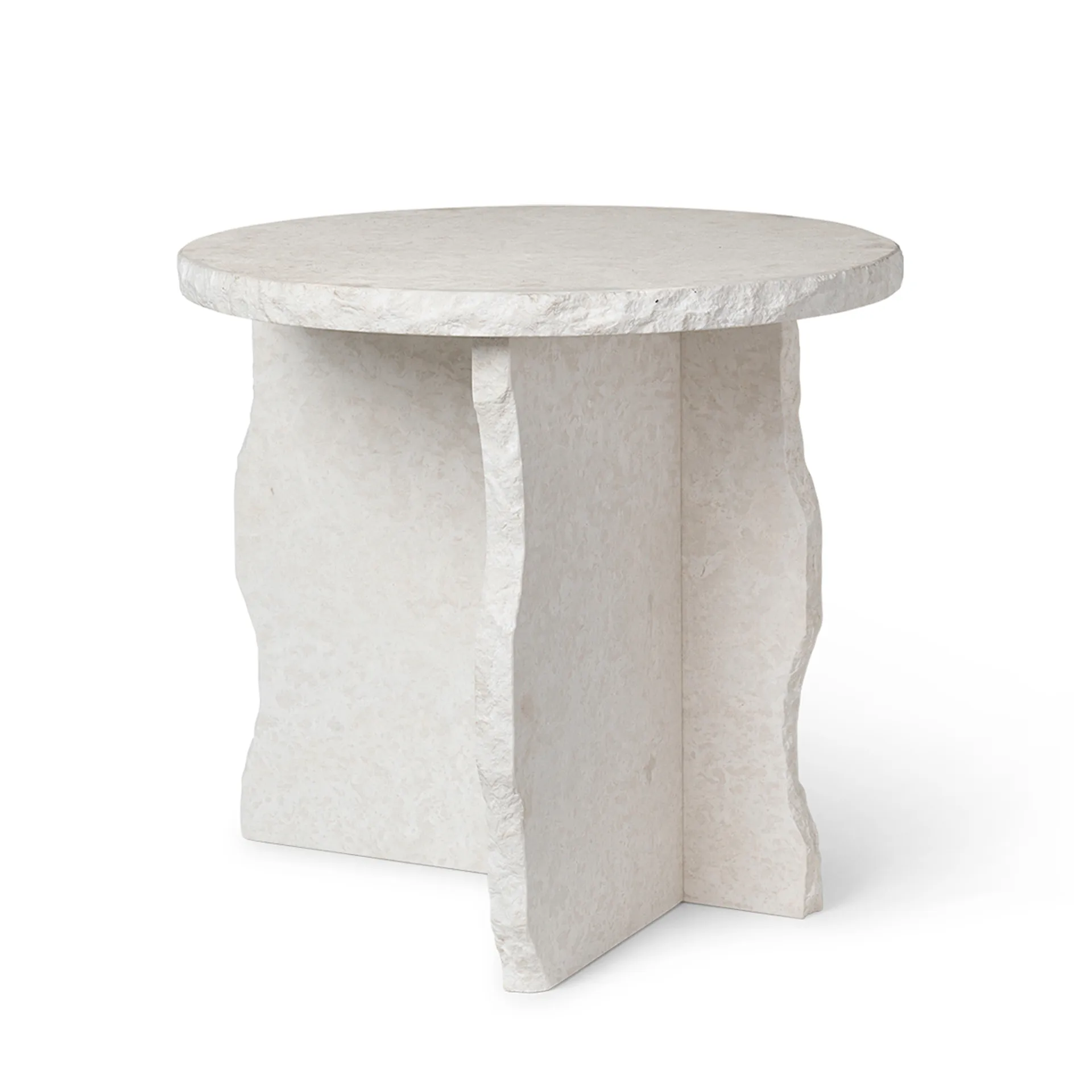 Mineral Sculptural Tisch Ø52cm, Bianco Curia Ferm Living