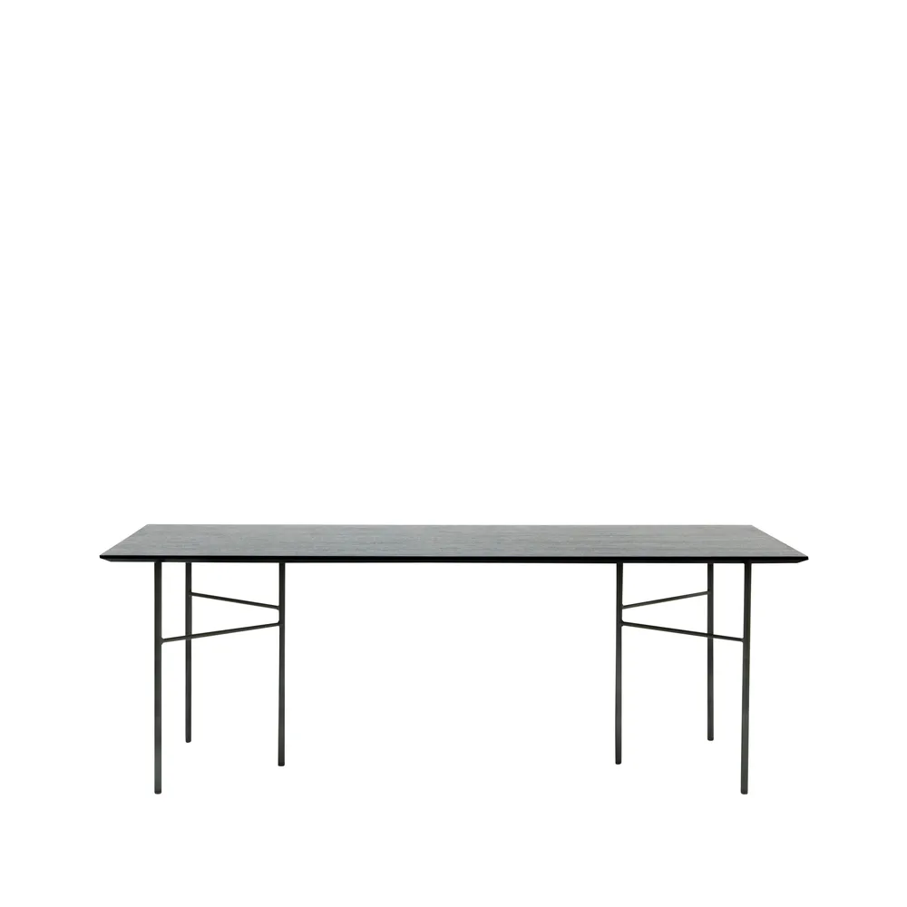 Mingle Esstisch, Oak black, 210cm, Beine aus schwarzem Metall Ferm Living